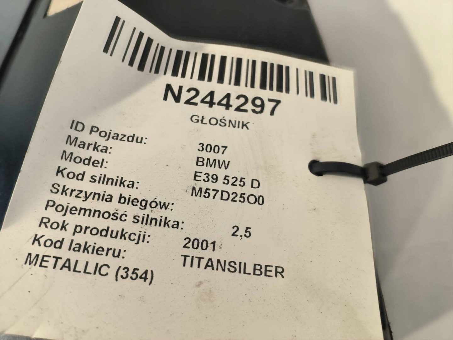 speaker 65.13-6910371 BMW E39 525 D