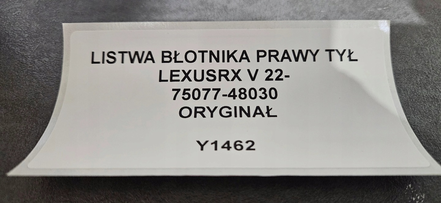 modanatura parafango Destra TYLLEXUS RX V 22- Originale 75077-48030