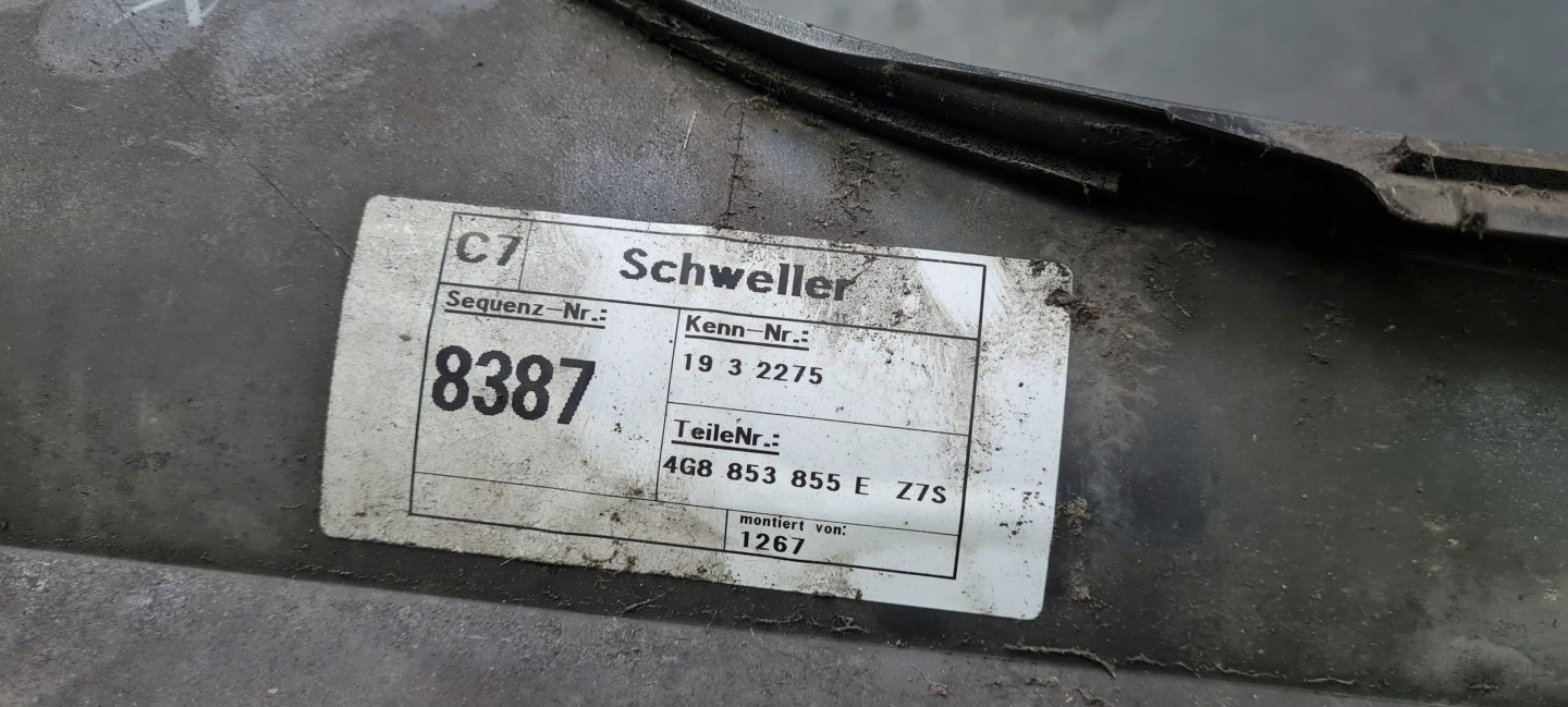 A7 4G S7 moulding cap threshold left SLINE LZ7S 4G8853855E