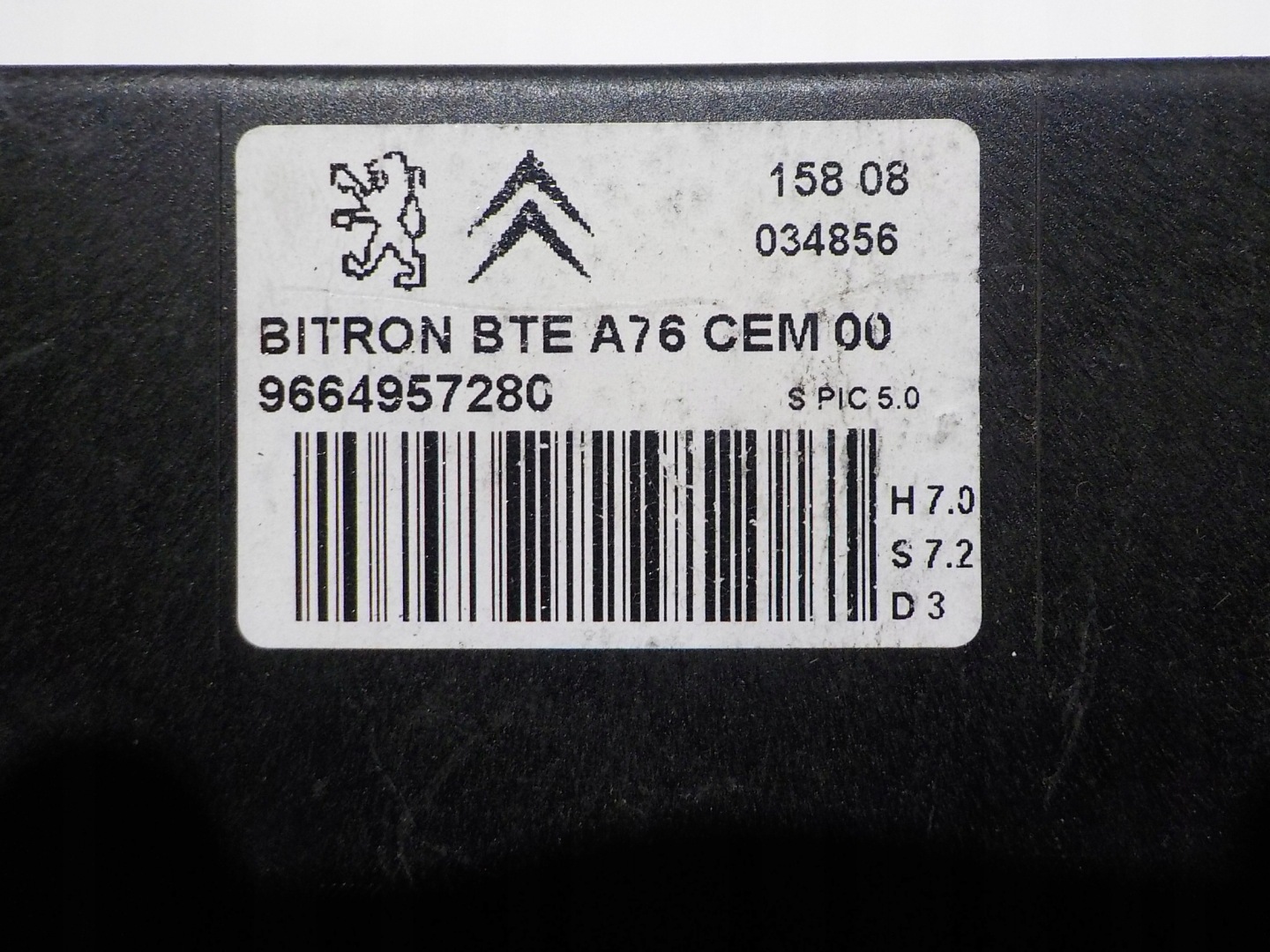 PEUGEOT 207 modul dach 9664957280 BITRON