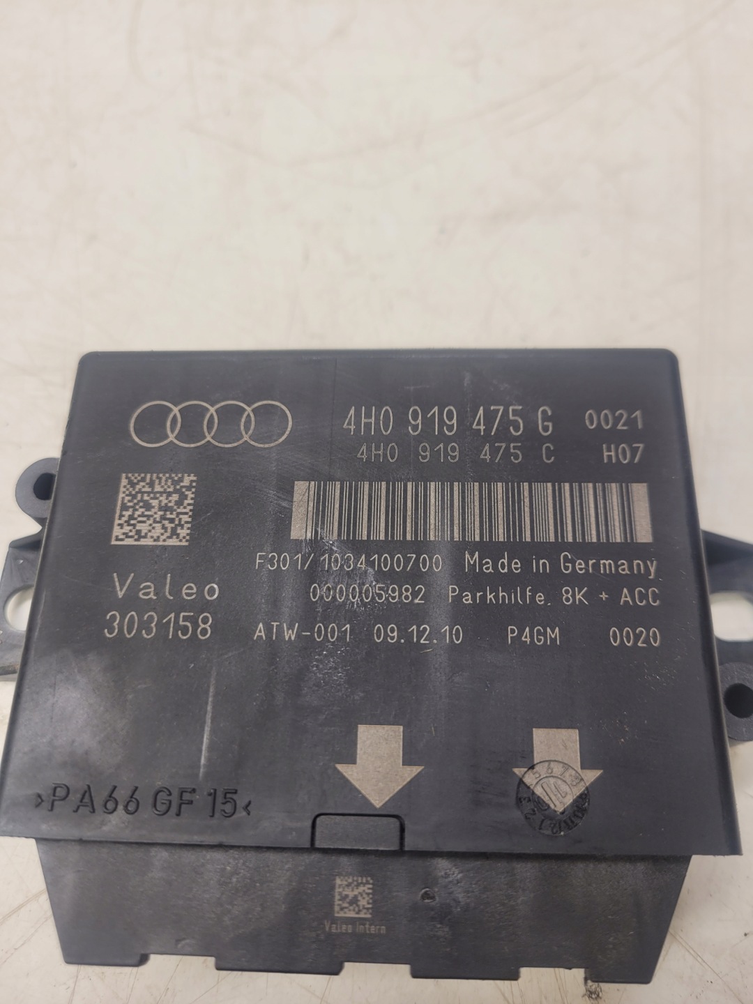 control unit PDC PARKTRONIK AUDI A6 C7 A7 4H0919475G