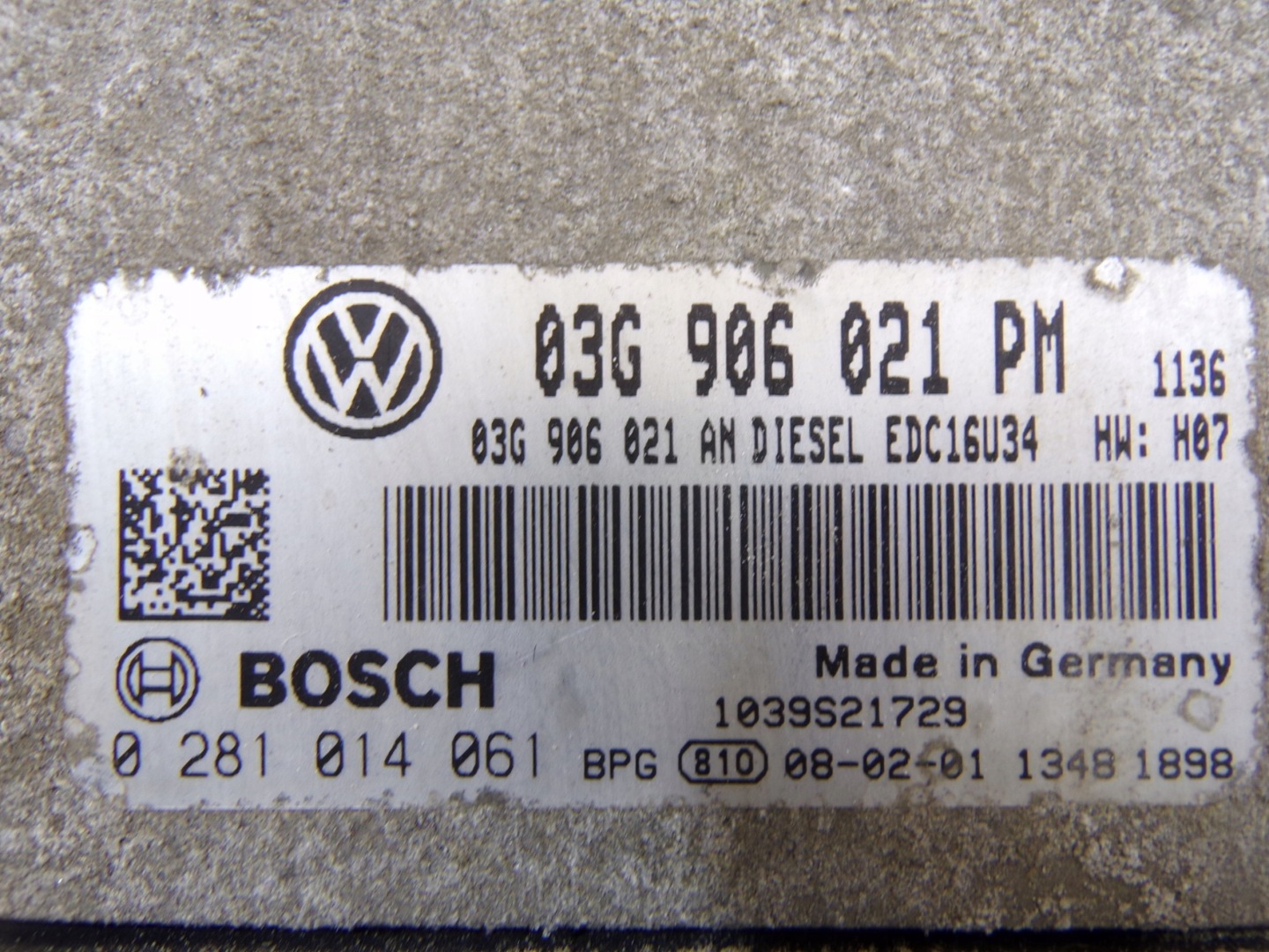 Montaggio STARTOWY VW JETTA 5 V 1.9 TDI 03G906021PM
