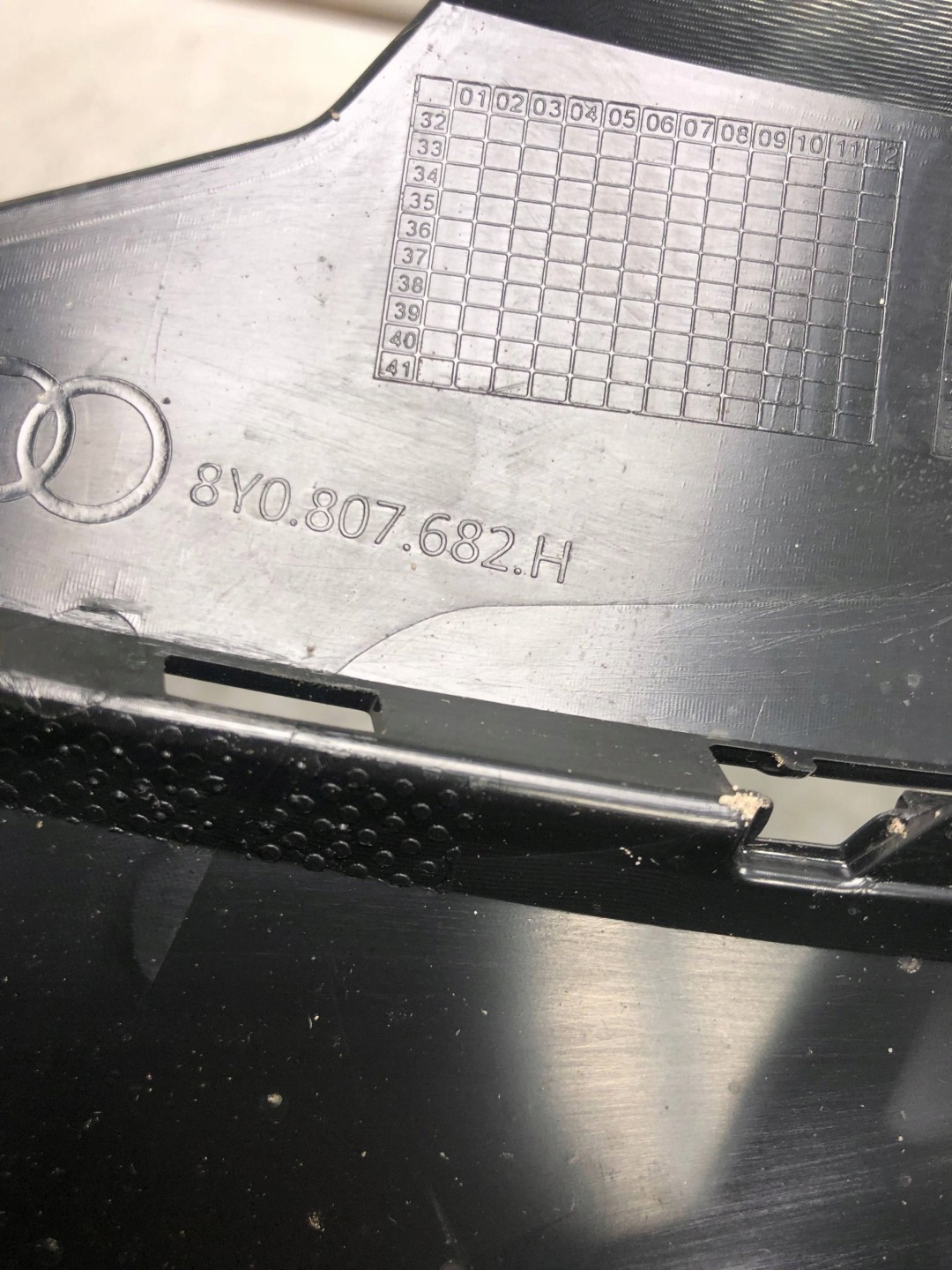 grid of a bumper right front S-LINE AUDI A3 8Y LIFT 8Y0807682H