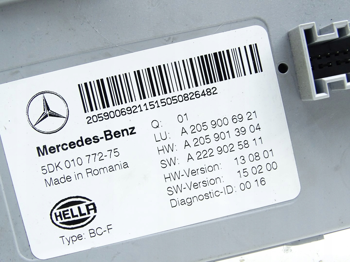 module control unit SAM MERCEDES C W205 A2059006921