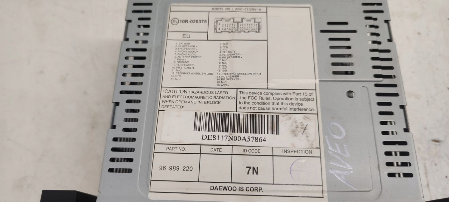 Radio Chevrolet Aveo