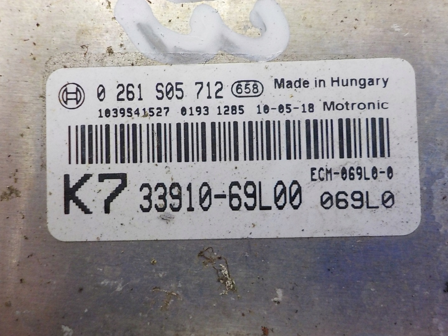 SUZUKI SWIFT IV (FZ, NZ) computer control unit 0261S05712 33910-69L00