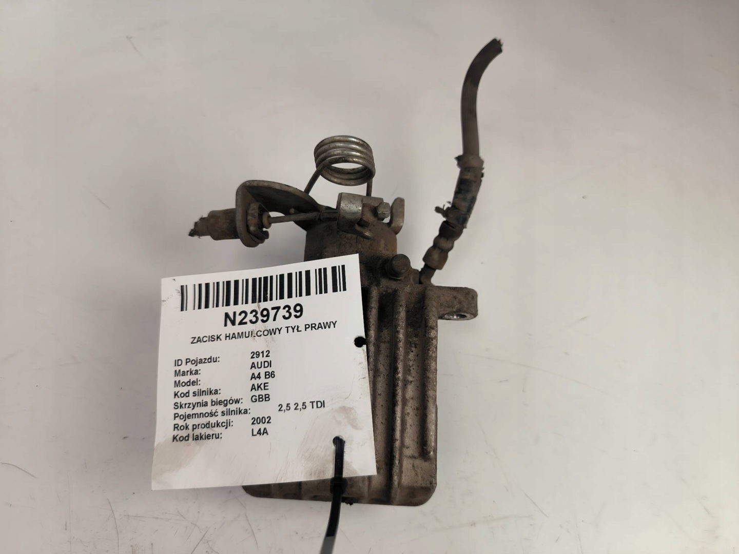 caliper brake rear part right AUDI A4 B6