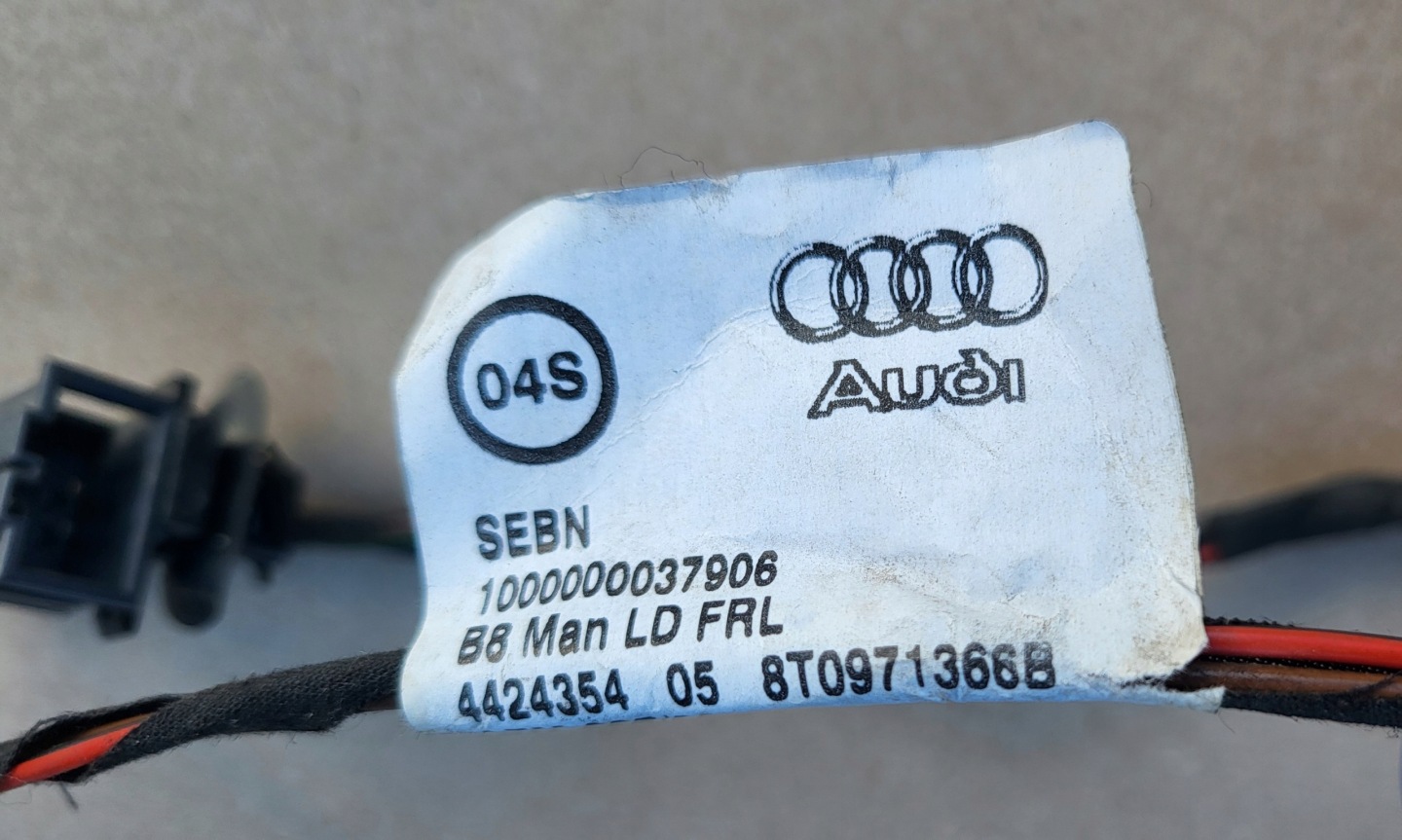 bundle wiring seat left front AUDI A5 8T A4 B8 8K 8T0971366B OE EU