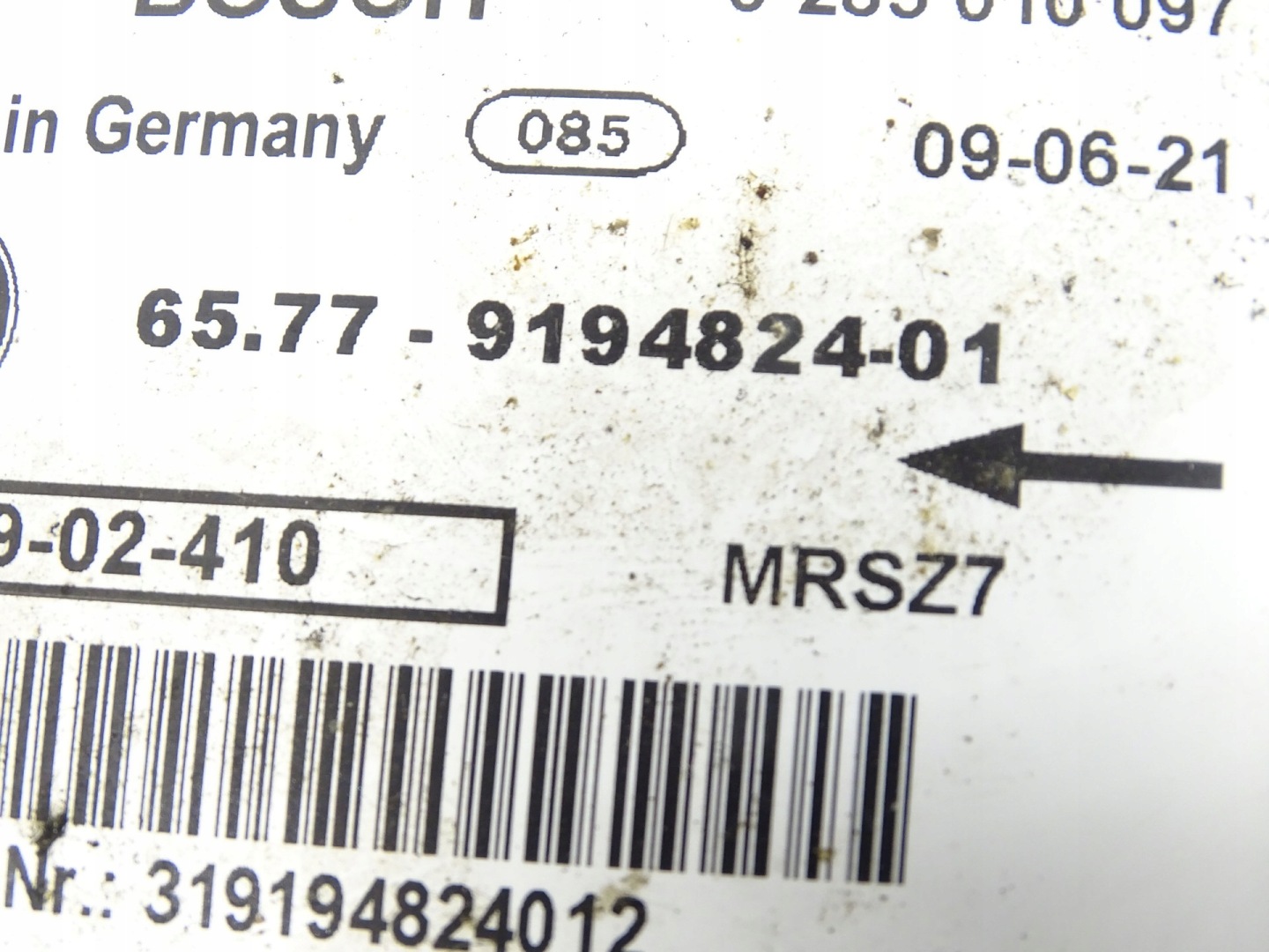 modulo Centralina airbag airbag BMW Z4 E89 9194824
