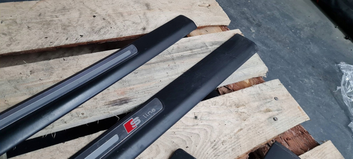 A6 C6 LIFT moulding mouldings caps cap threshold SLINE KOMPLET 4X