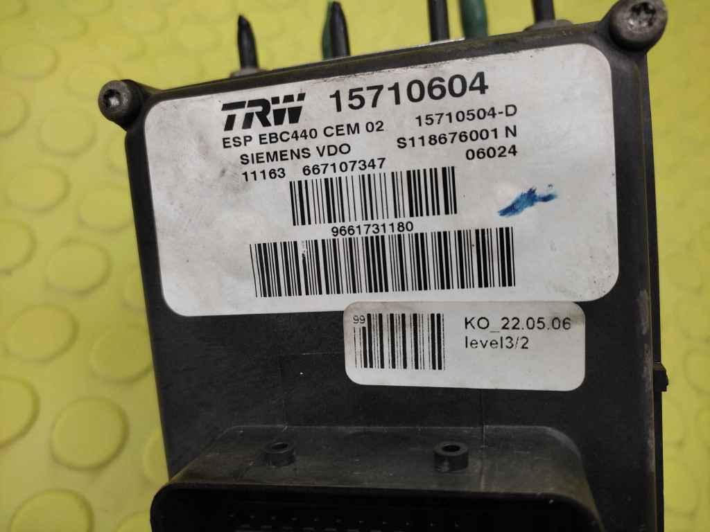 PEUGEOT 407 2.0 Pompa ABS 9661731180