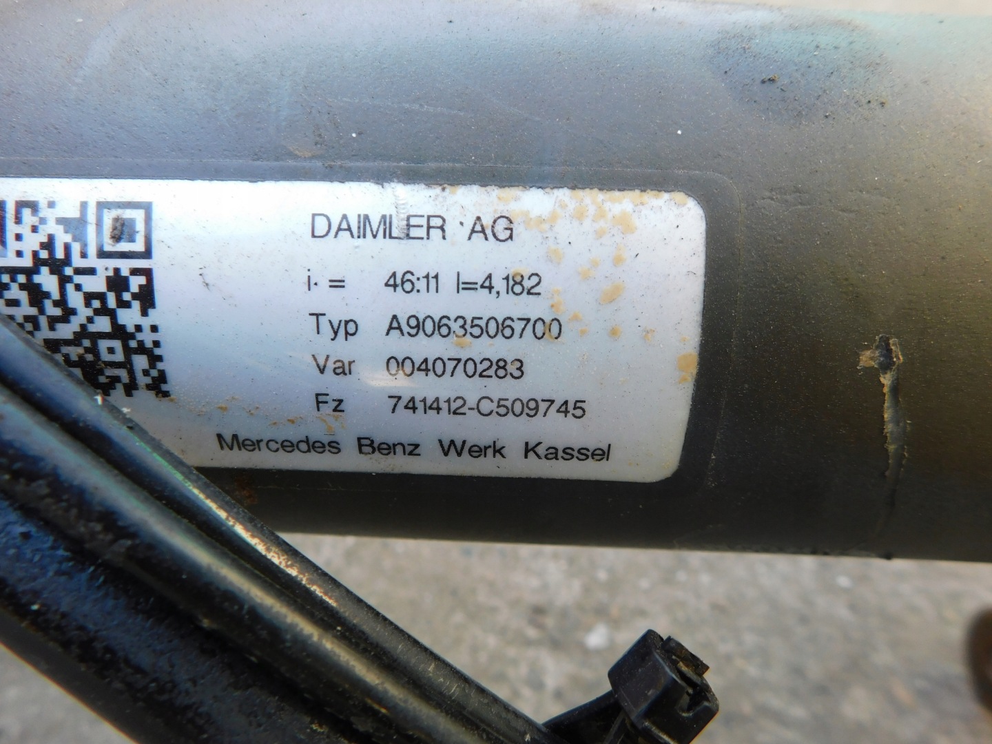 Sprinter 906 VW Crafter diff differential rear part 46:11 DUZA GLOWA A9063506700 BDB