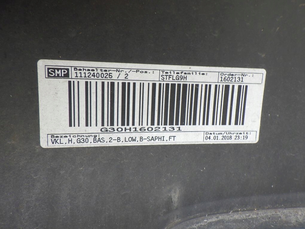 BMW 5 G30 sedan bumper rear