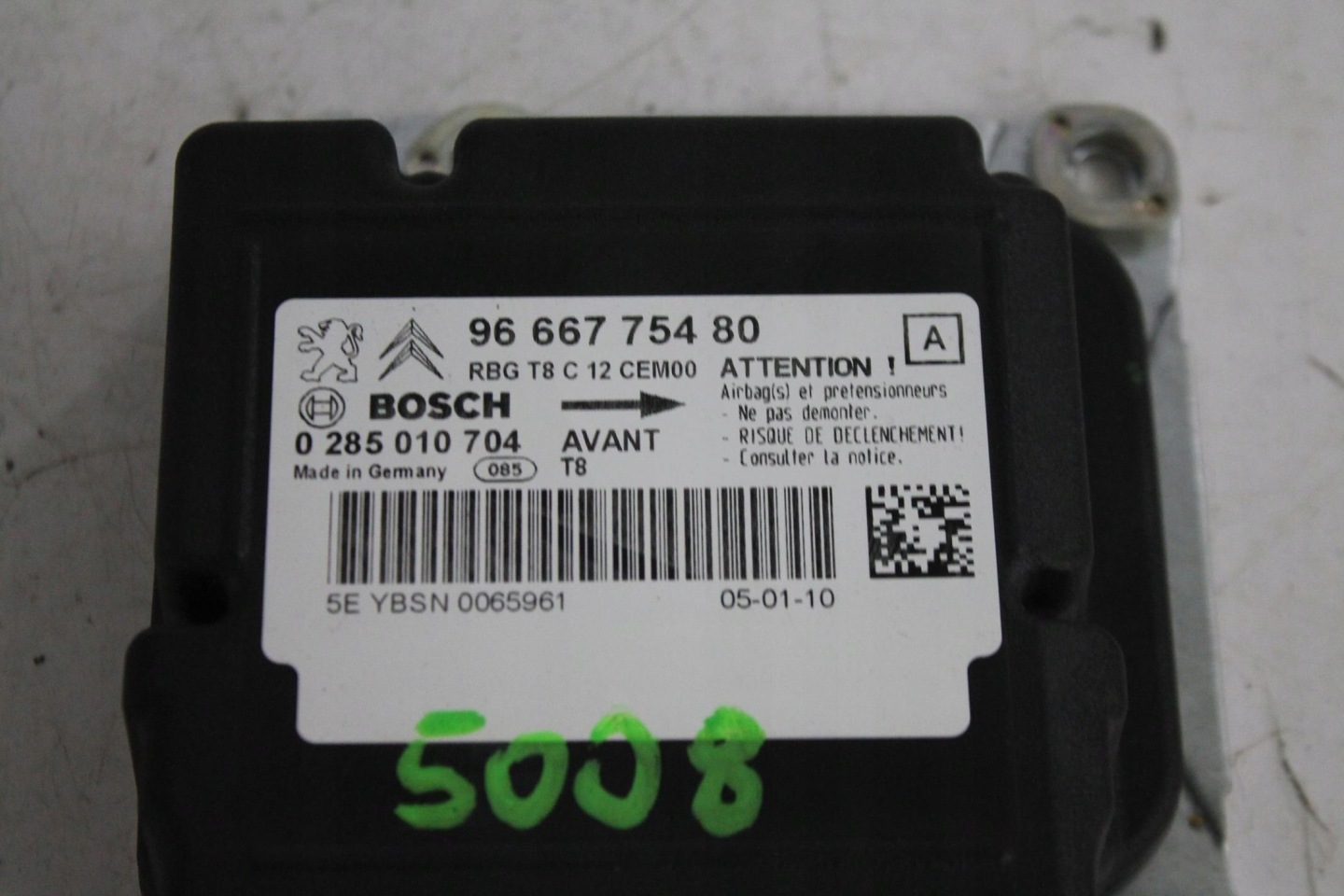 modulo SENSOR airbag 9666775480 PEUGEOT 5008 e