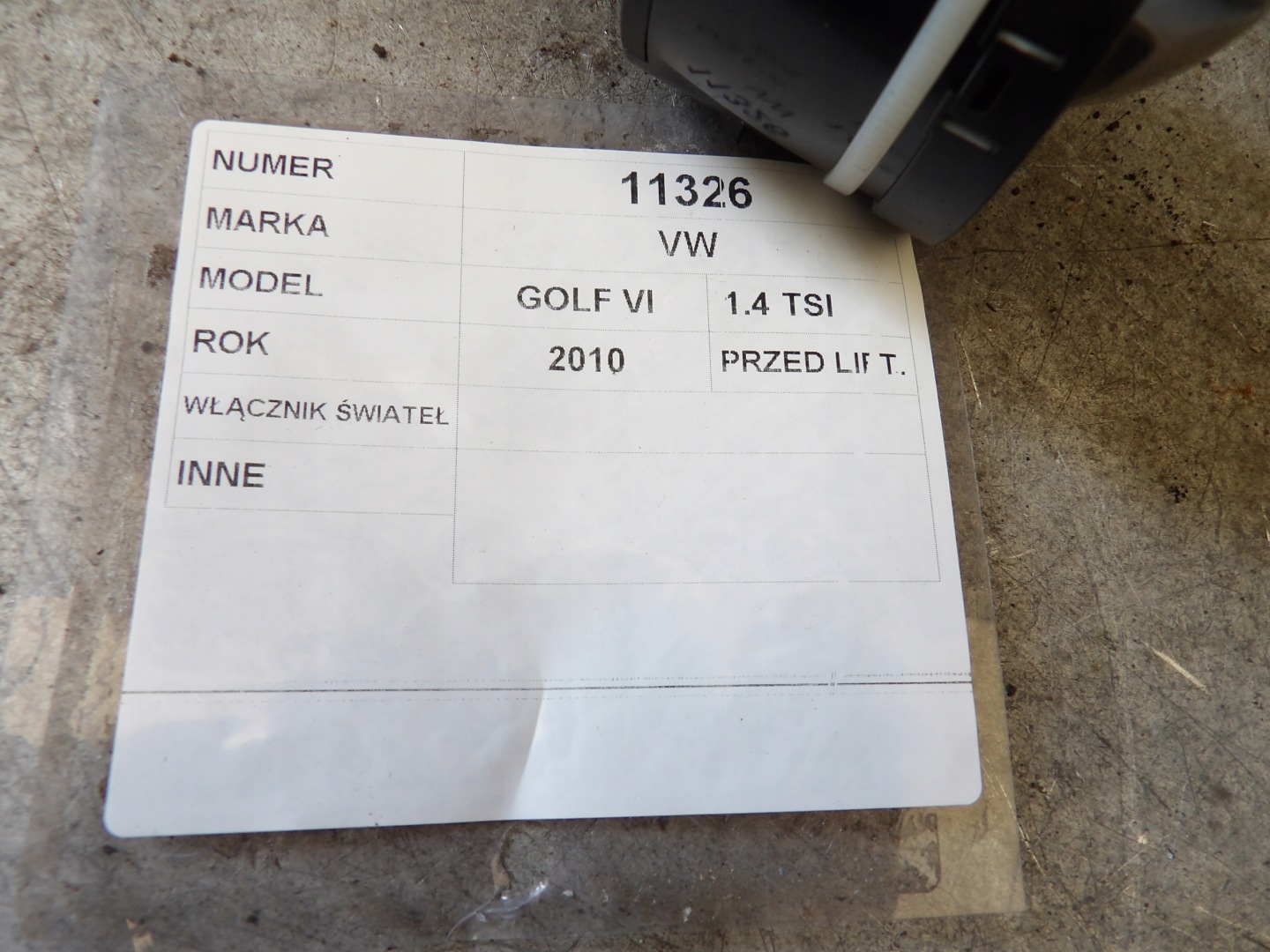 VW Golf VI wlazcnik Leuchten