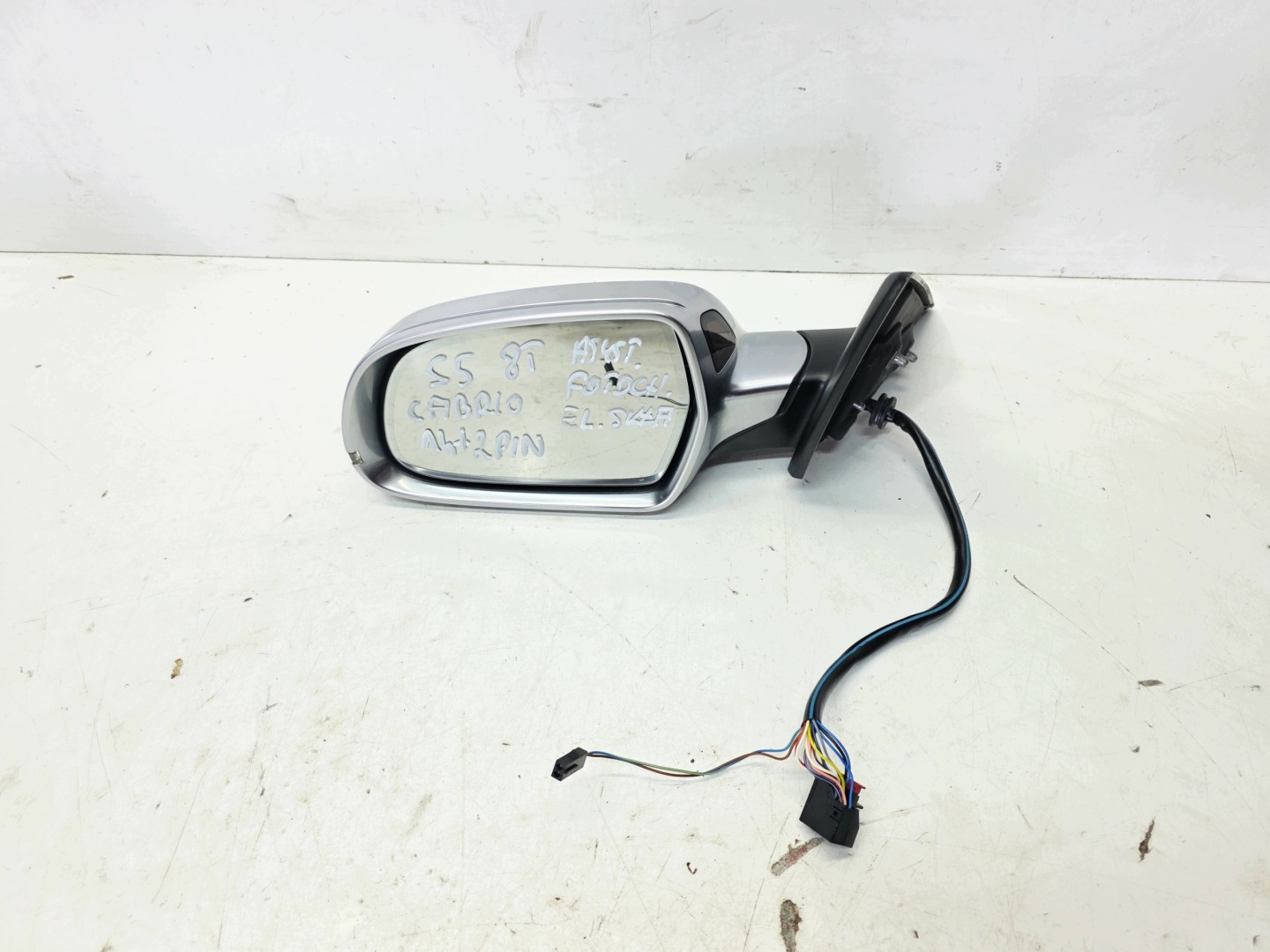 mirror exterior left AUDI A5 S5 8F CABRIO aluminium 3Q7 14+2 PIN UK