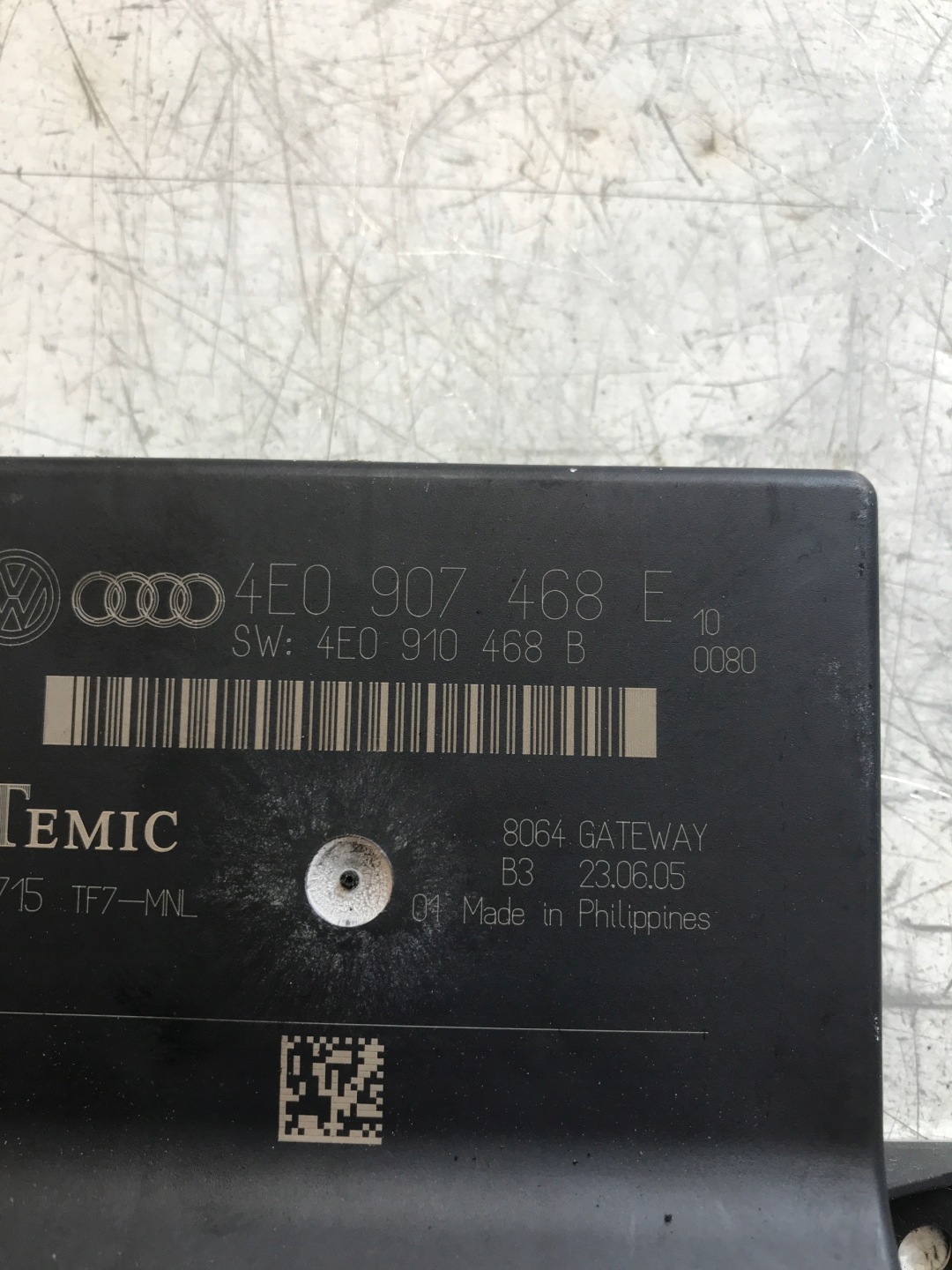 modulo Centralina GATEWAY AUDI A8 D3 4E0907468E