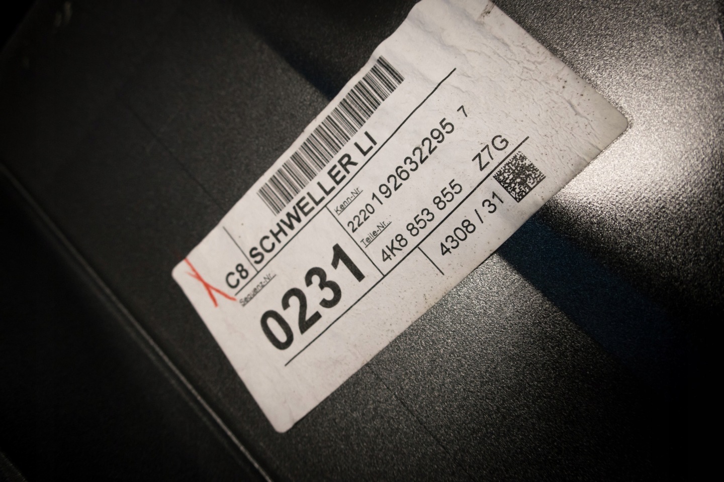 cap threshold Audi A7 4K8 4K8853855 LZ7G