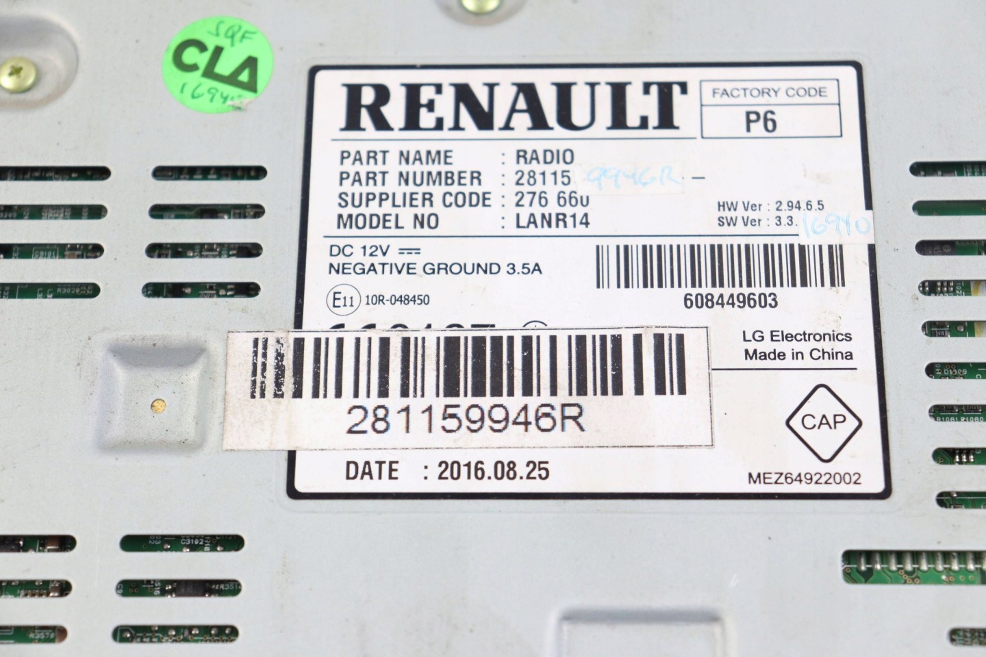 RENAULT TALISMAN MEGANE IV Modulo autoradio 281159946R