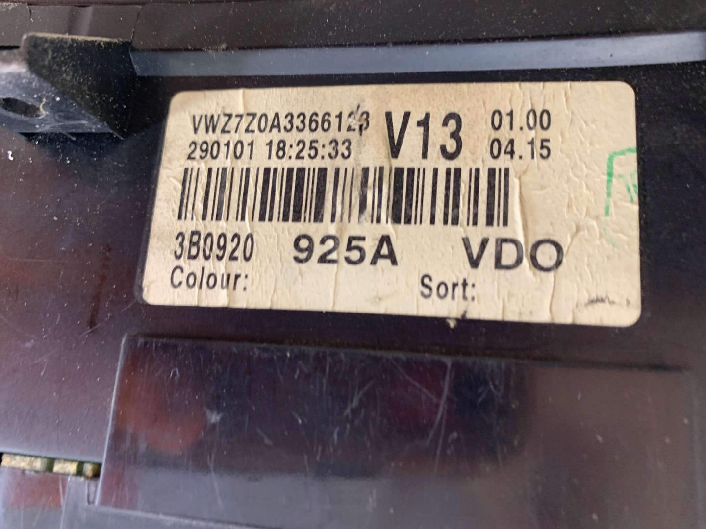 VW PASSAT B5 LIFT 1.9 TDI dials dials 3B0920925A