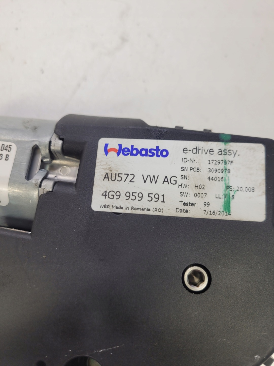Motor Schiebedach AUDI A6 C7 A7 4G9959591