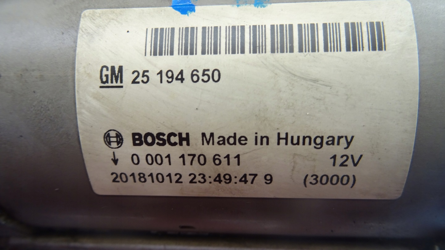 OPEL MOKKA 1,4T starter NR11 0001170611