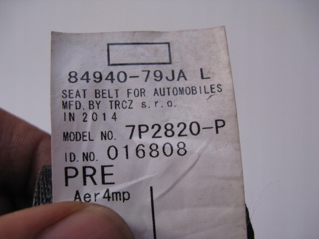 tension belt safety left front SEDICI,SUZUKI SX4