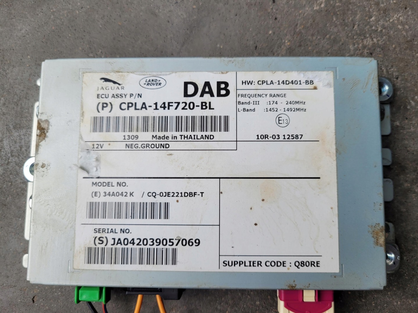module control unit RADIA DAB CPLA-14F720-BL RANGE ROVER VOGUE L405 4.4 D