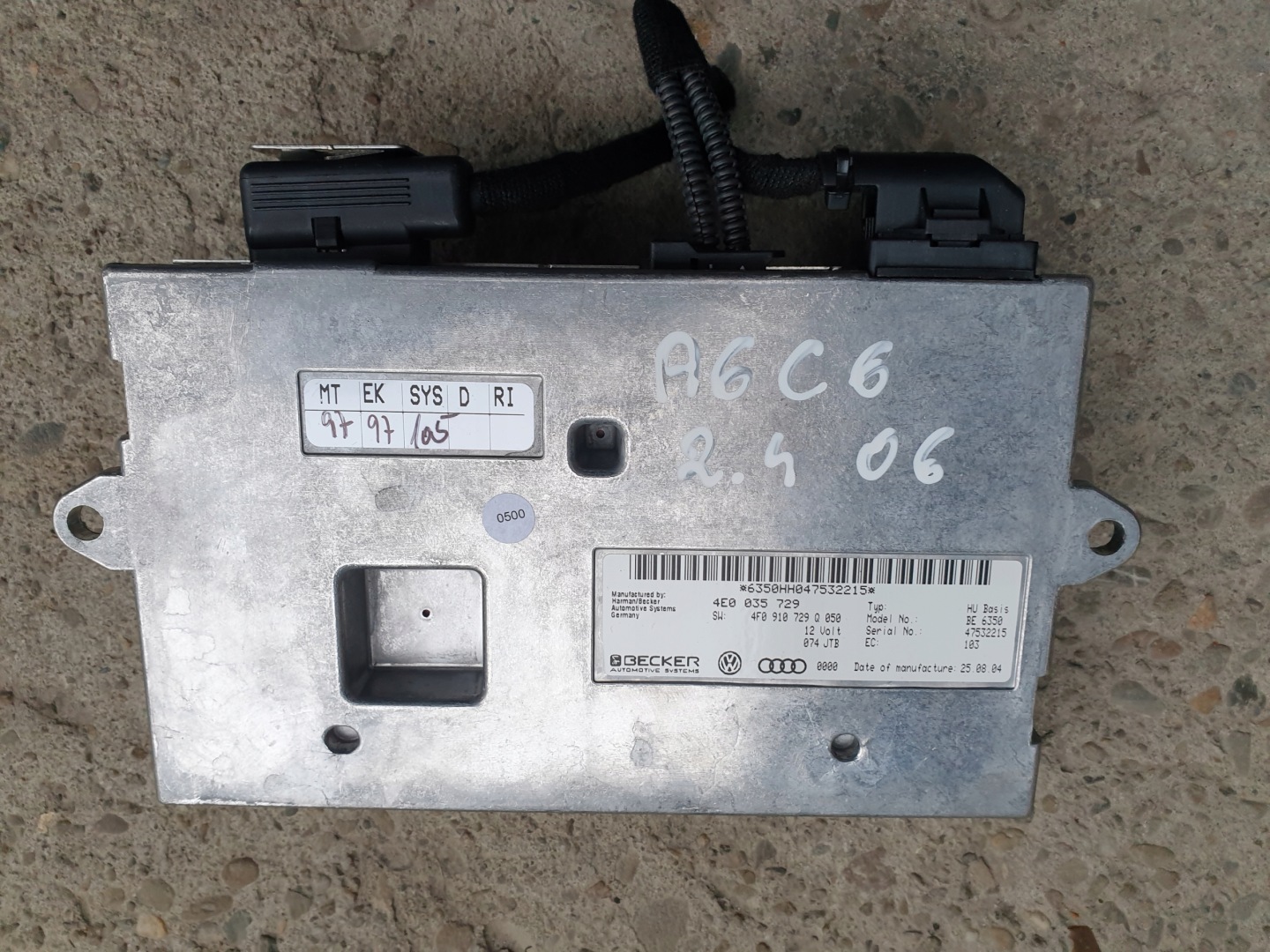 Bedienteil modul AUDI A6 C6 A8 4e0035729