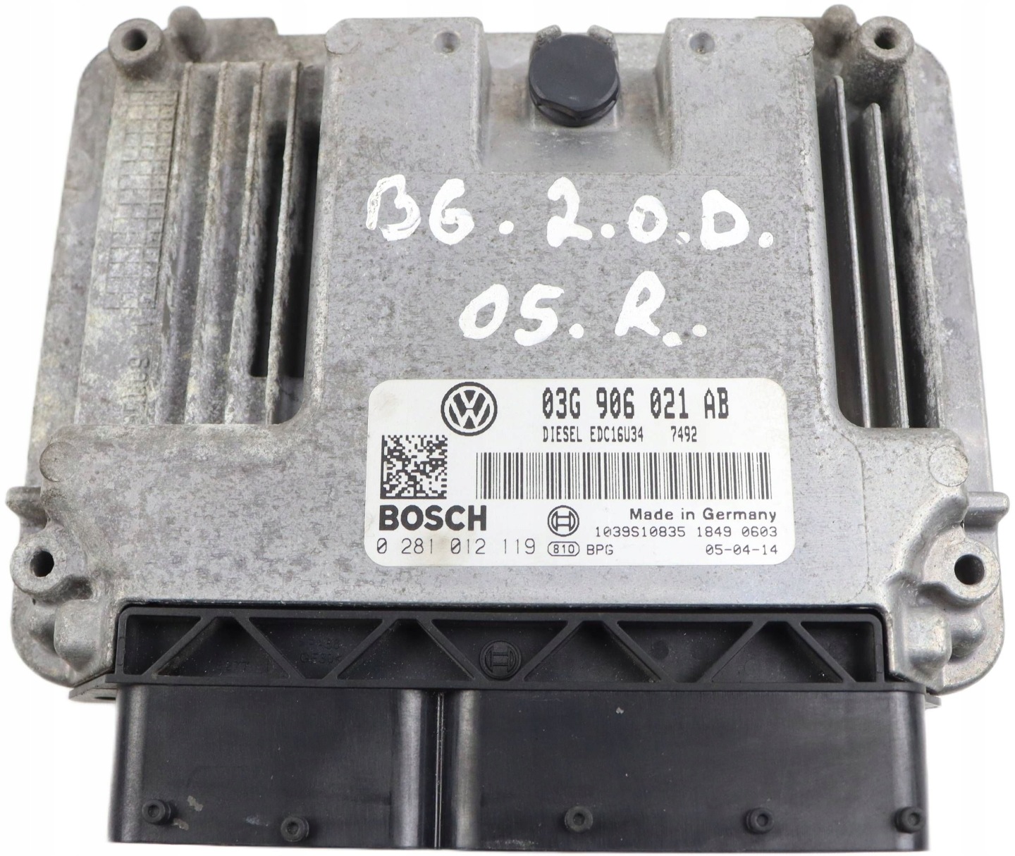 VW PASSAT B6 computer control unit of the engine 2.0D 03G906021AB 0281012119