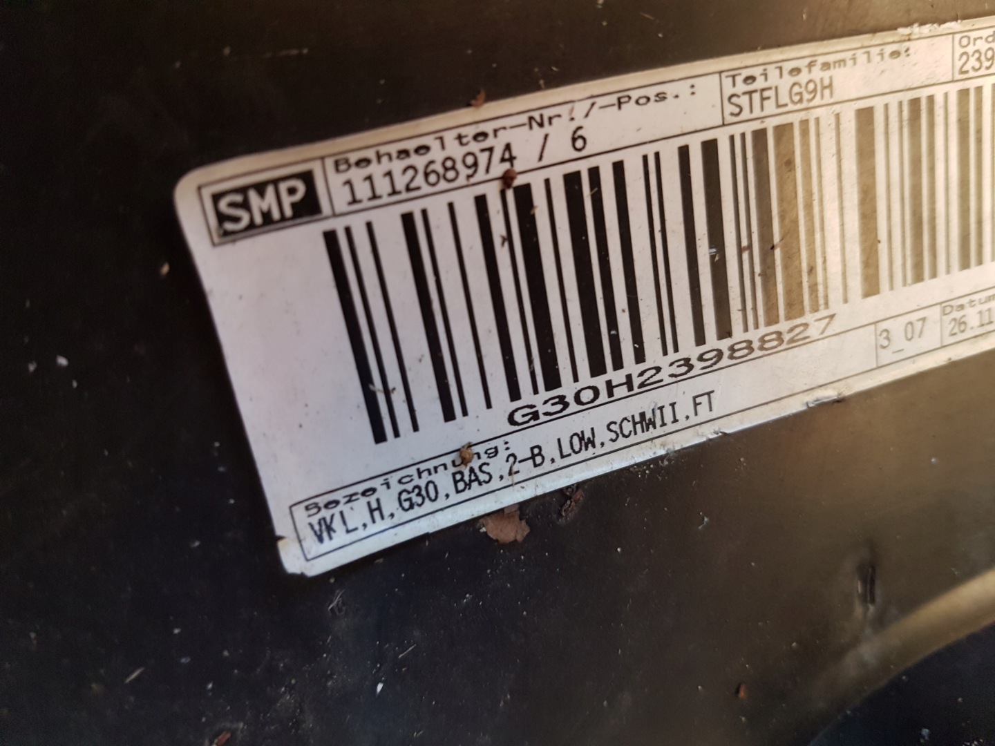 bumper rear BMW SERIA 5 G30