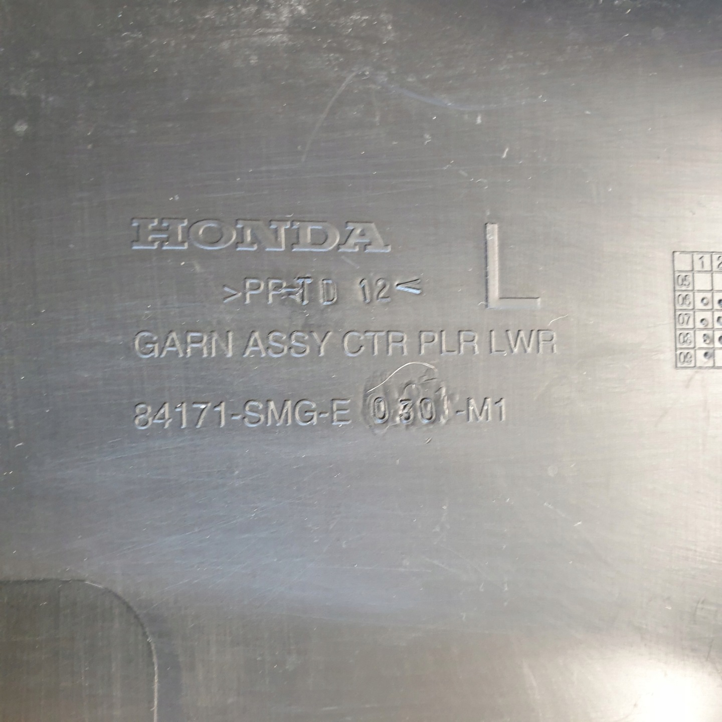 cover side SLUPKA B left lower black, HONDA CIVIC VIII UFO OE