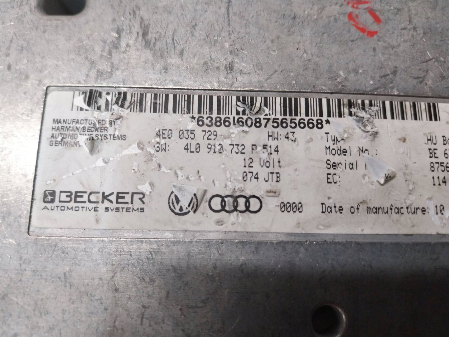 module control unit MMI 4E0035729 4L0910732P AUDI A6 C6 A8 D3 Q7 4L