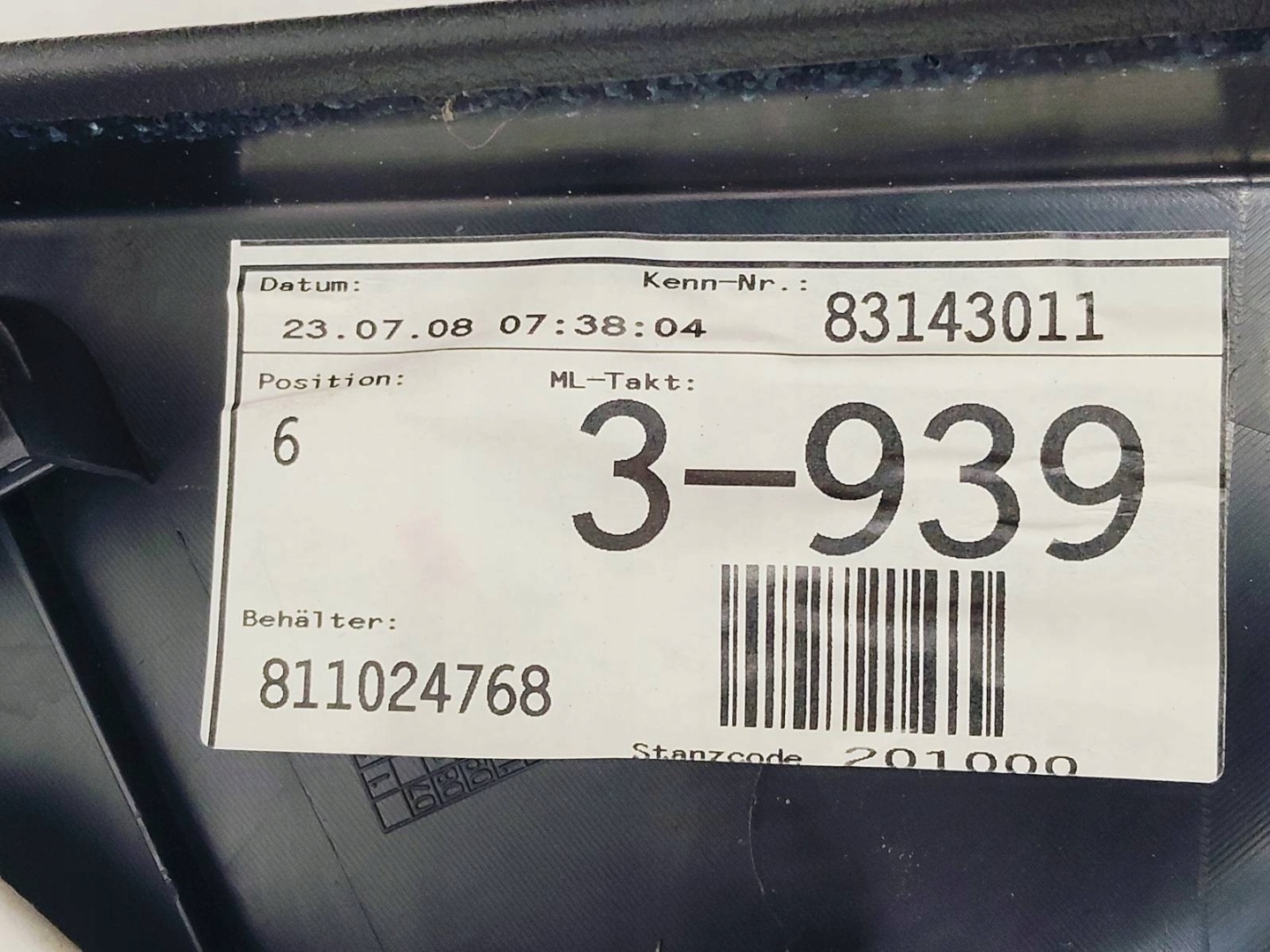 side upholstery door right front Audi A4 B8 2.0 TDI 8K2867106
