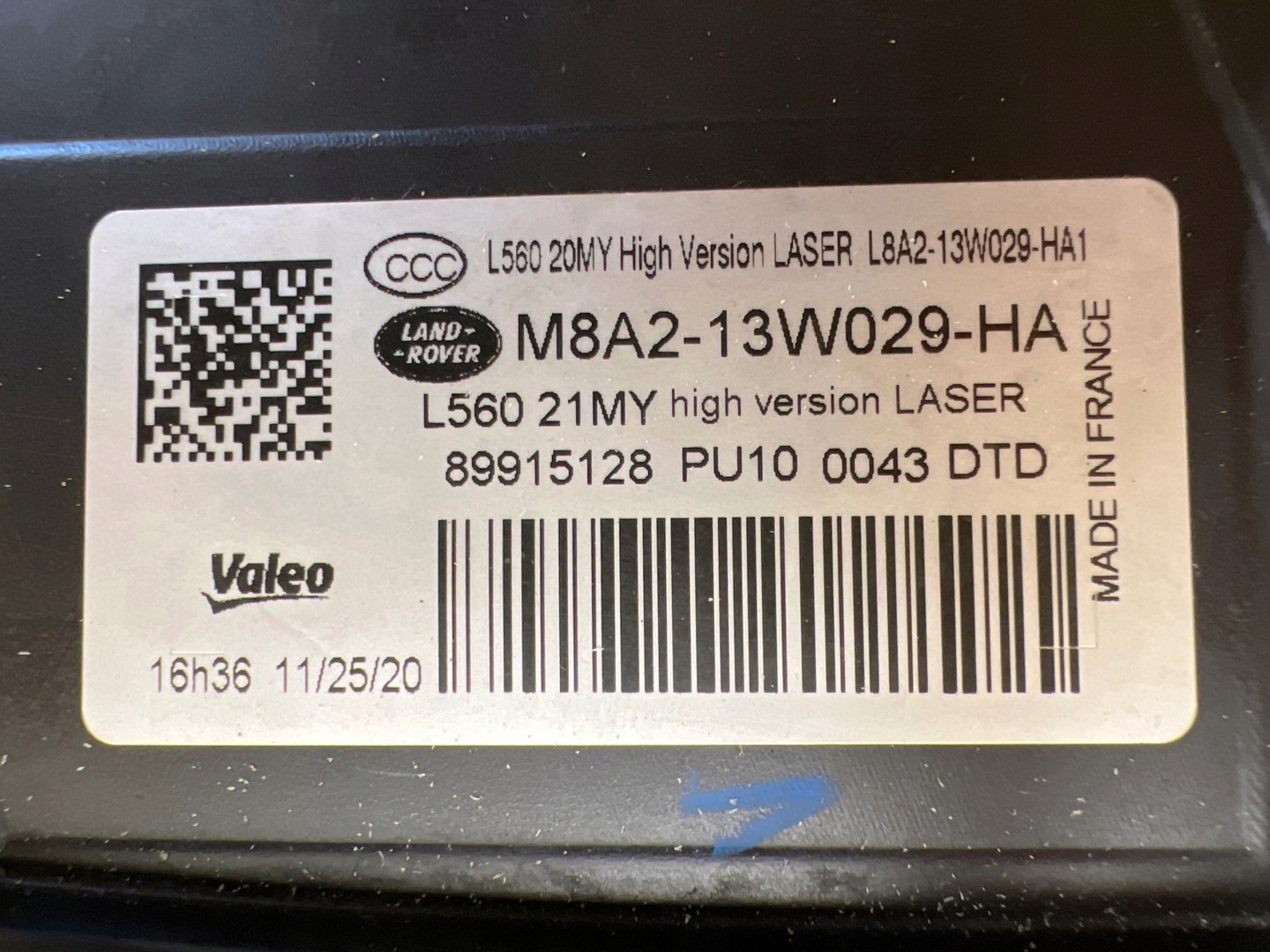 light right Range Rover Velar Lift Laser High Version Full Led M8A2-13W029