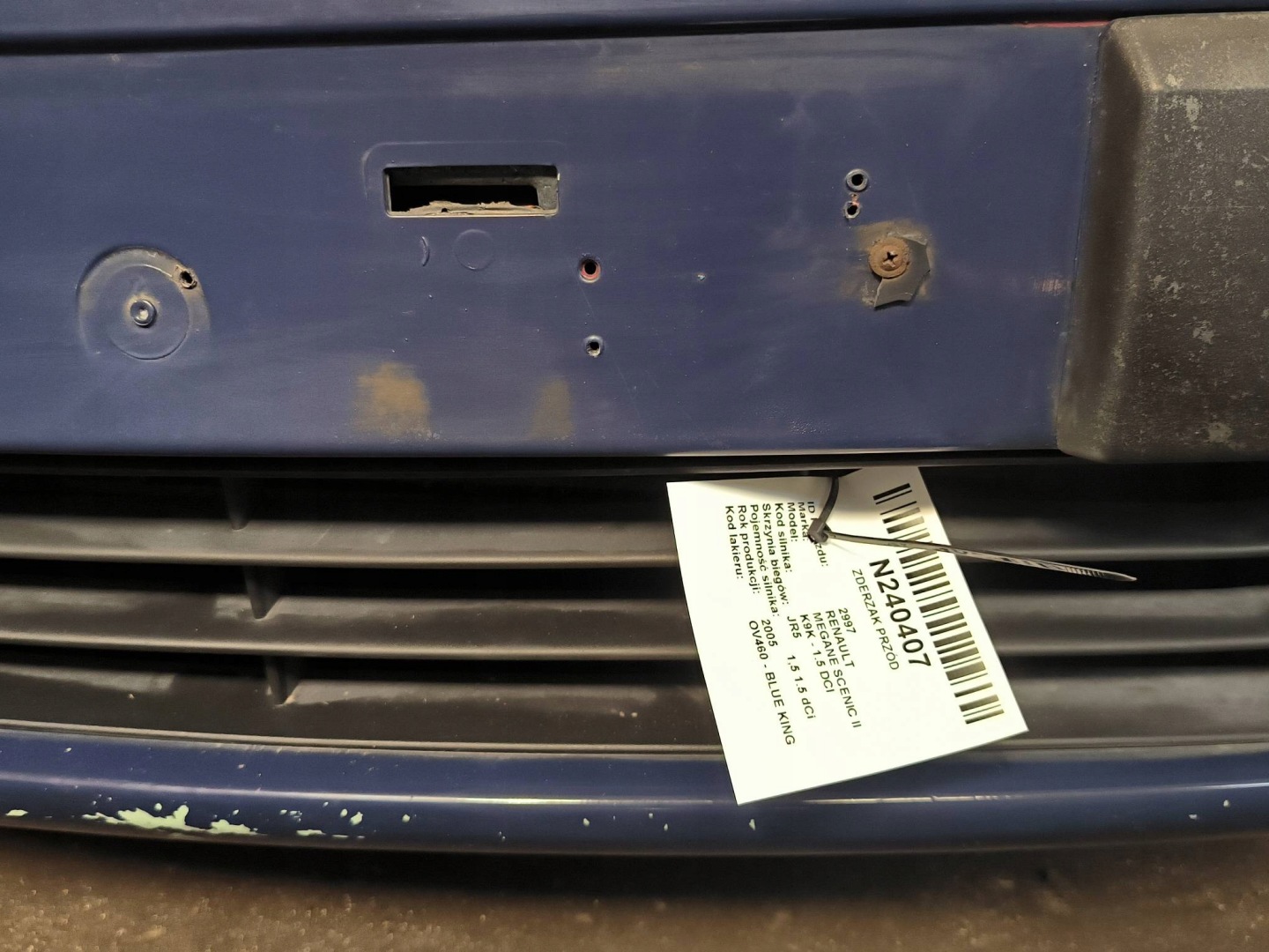 bumper front OV460 graphitic RENAULT MEGANE SCENIC II