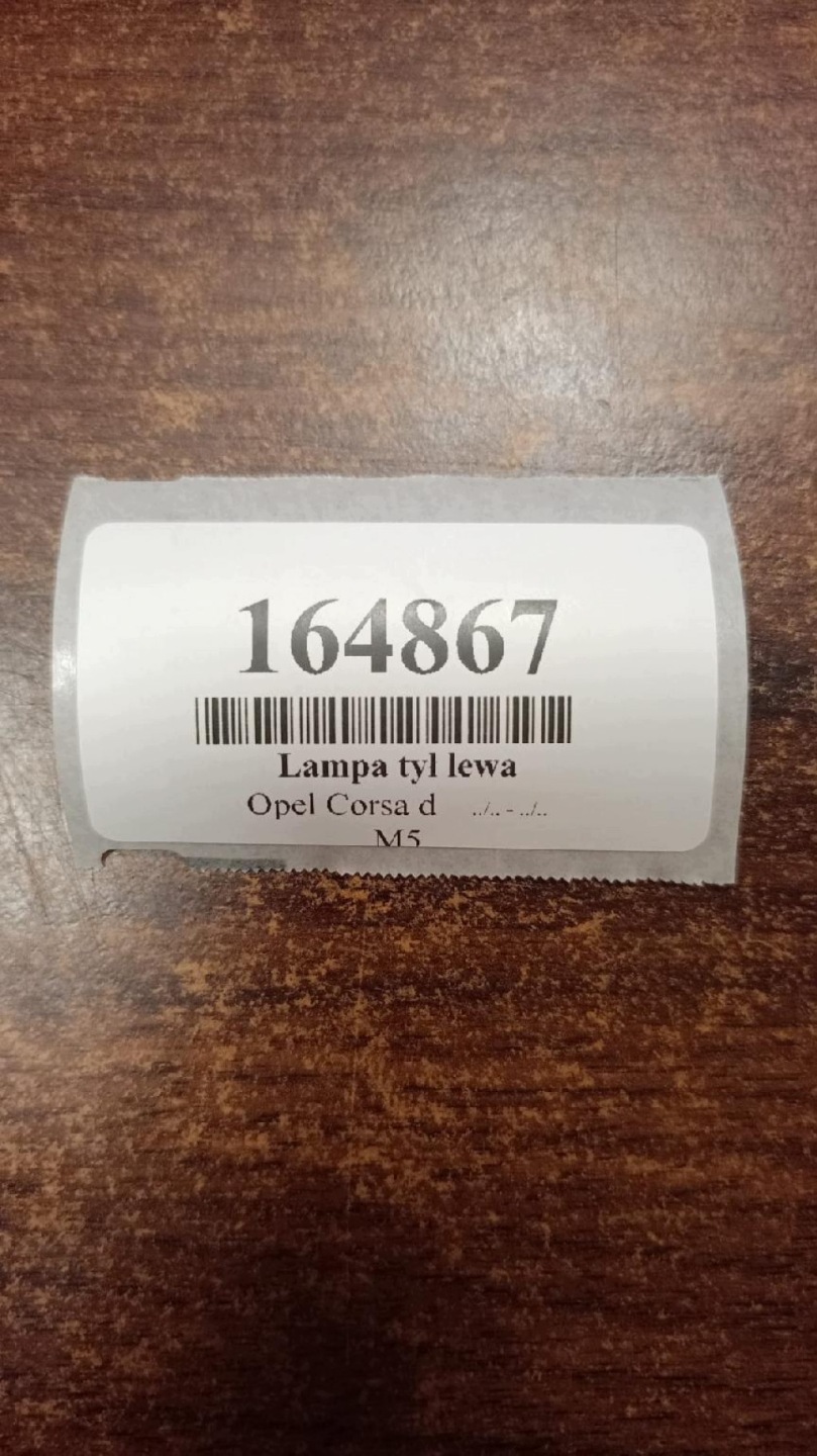OPEL CORSA D light left rear part 13186350