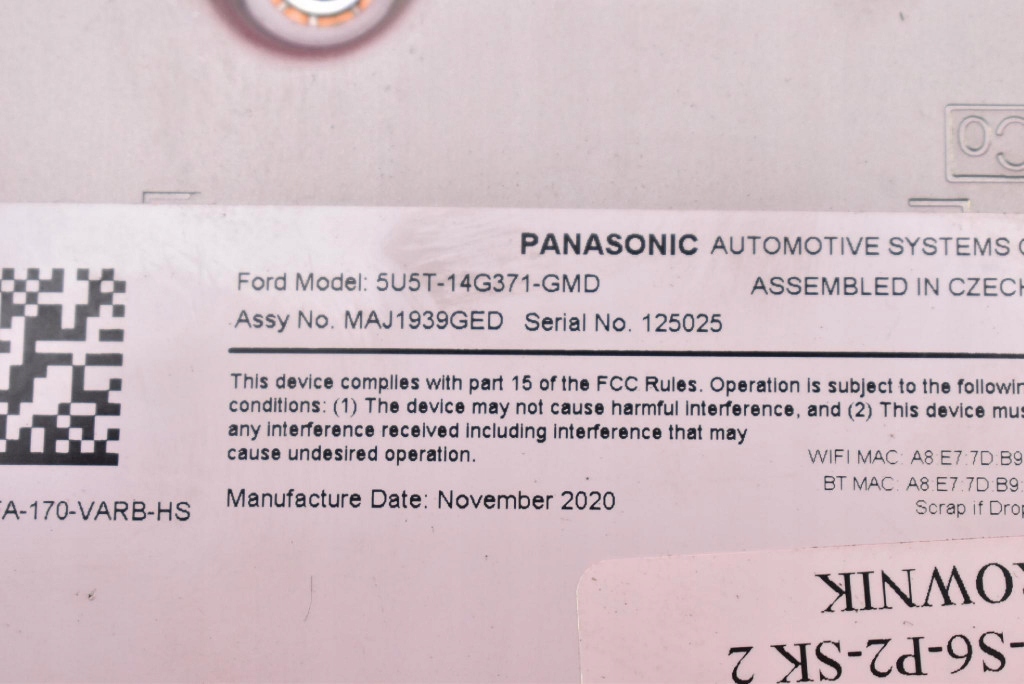 control unit module navigation devices 5U5T-14G371-GMD FORD FOCUS MK4 18-21