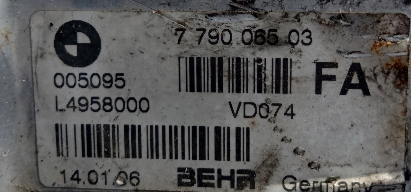 radiator EGR BMW X6 E71 3.0D 286KM 7790065 306D5