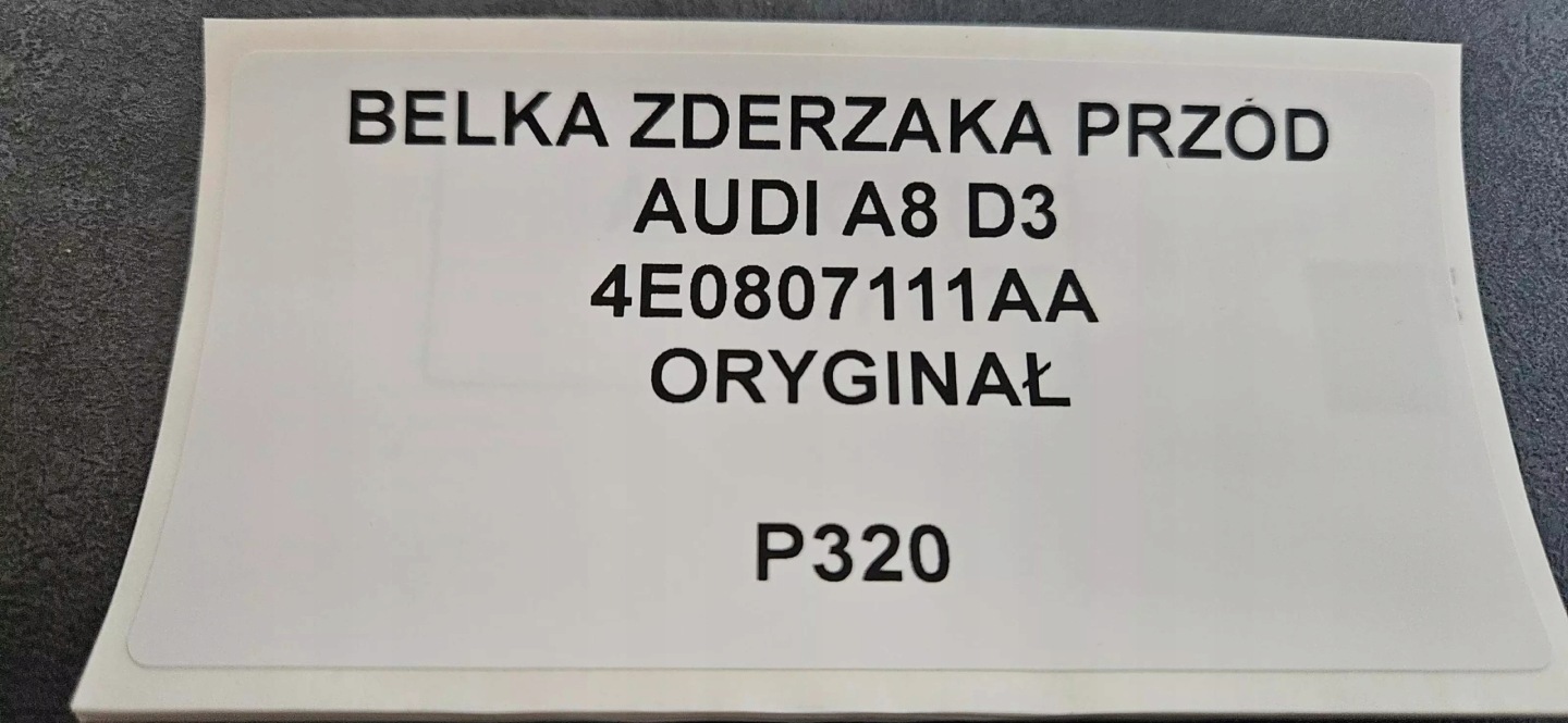 TRAVERSA paraurti Anteriore AUDI A8 D3 4E0807111AA ORYG