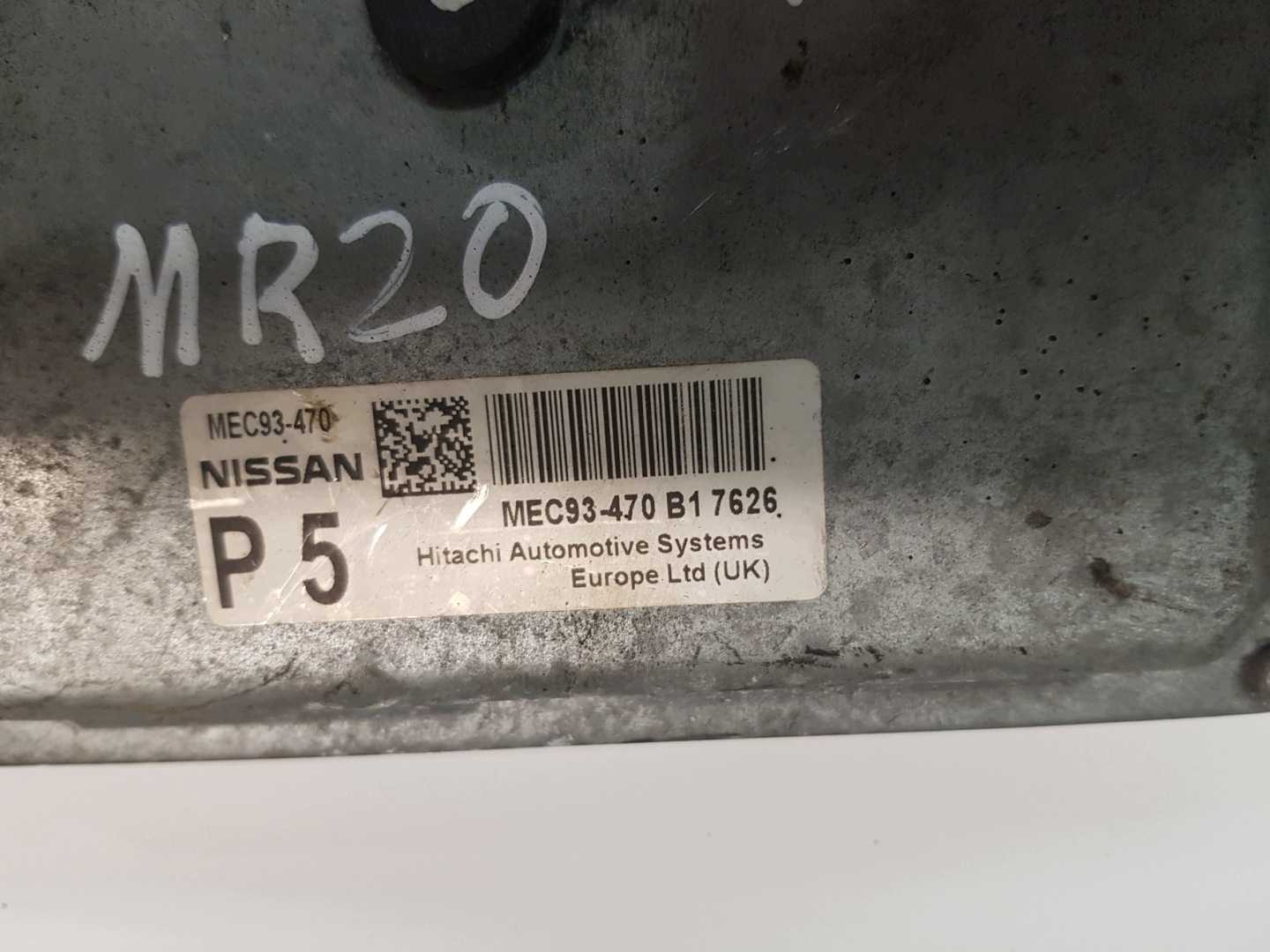 NISSAN QASHQAI J10 2.0 16V MR20 computer control unit MEC93-470