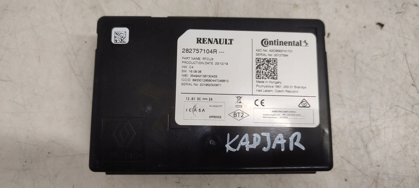 module navigation devices control unit Renault Kadjar