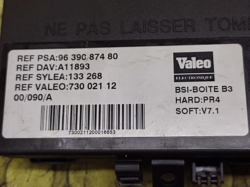 CITROEN XSARA module compartment BSI 9639087480