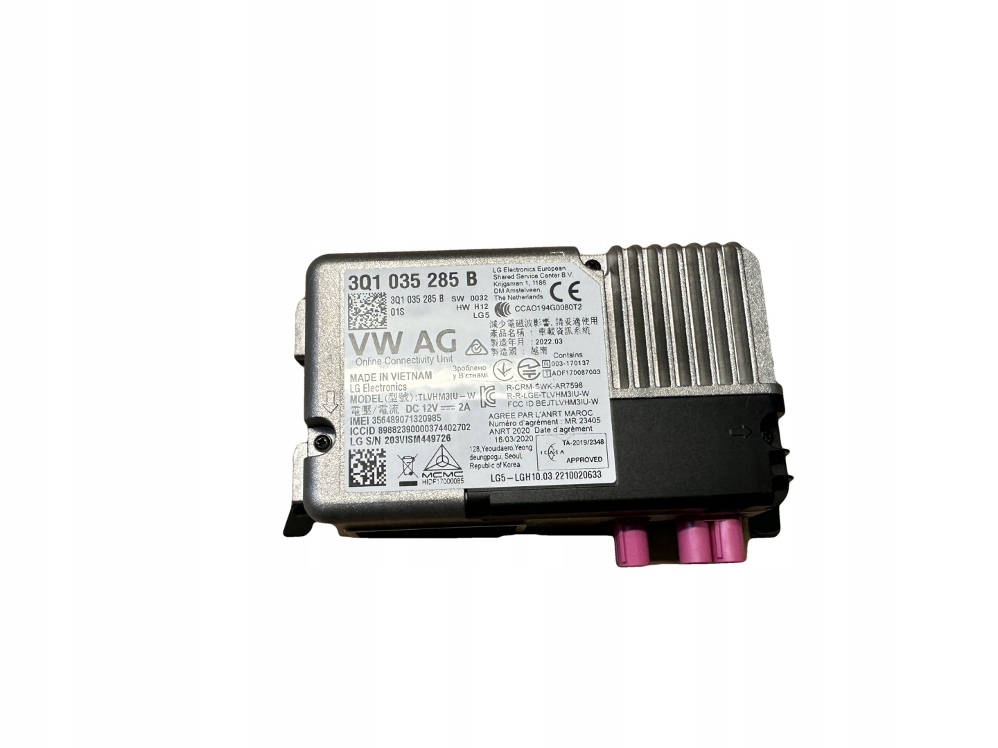 AUDI Q3 83A control unit USLUG ONLINE 3Q1035285B