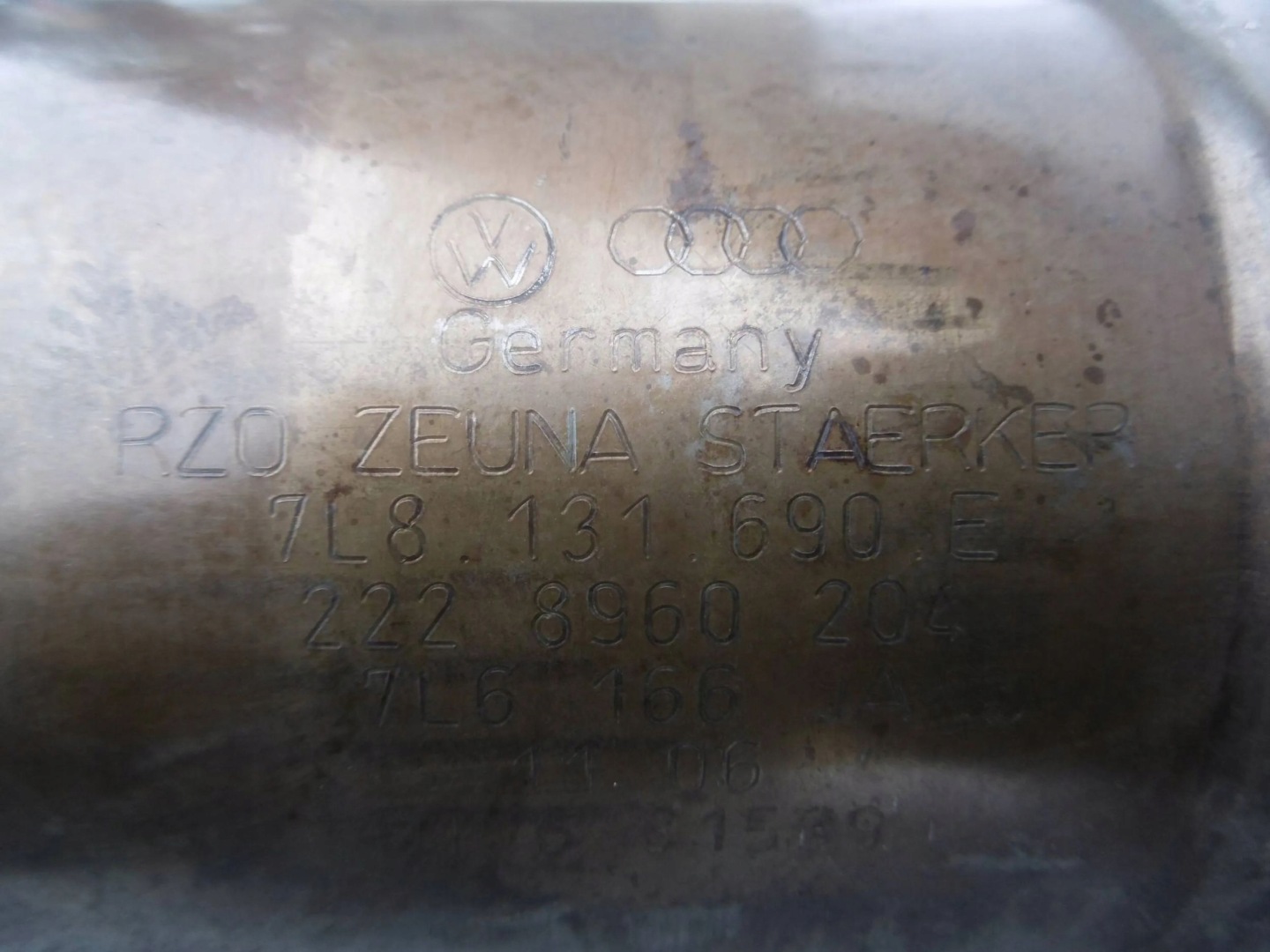 filter CZASTEK STALYCH DPF catalyst AUDI Q7 4L 7L8131690E