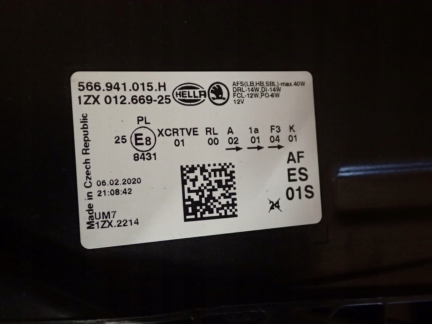 light left left FULL LED SKODA KODIAQ 566941015H
