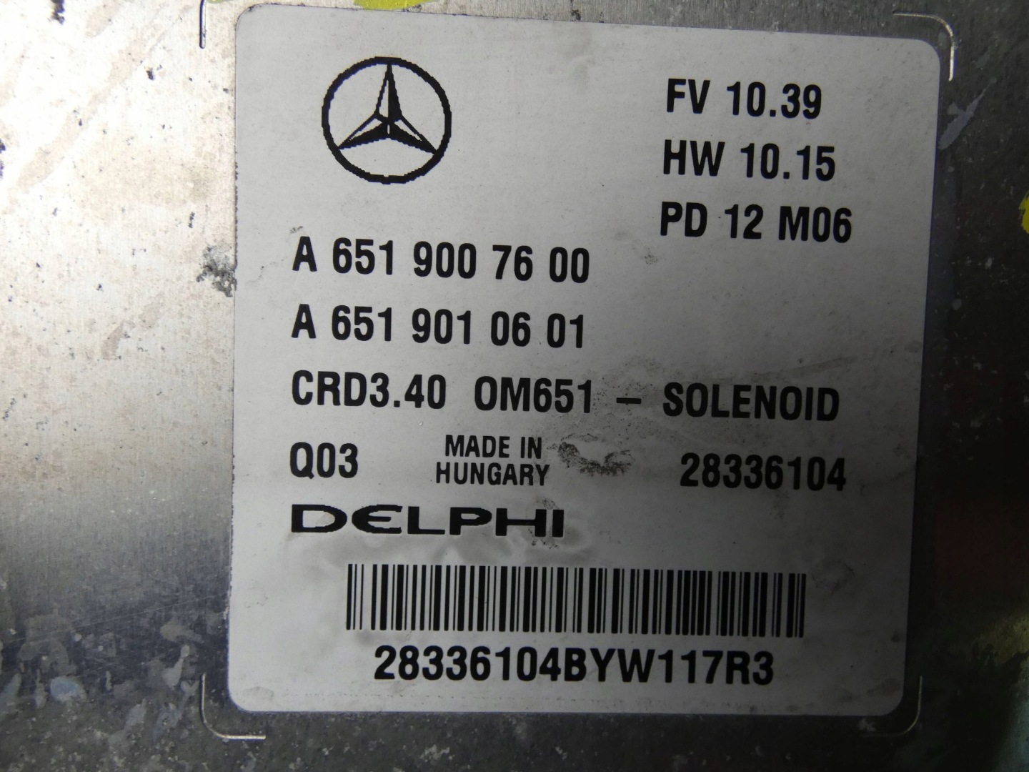 MERCEDES B KLASA W246 A W176 CLA W117 computer control unit of the engine