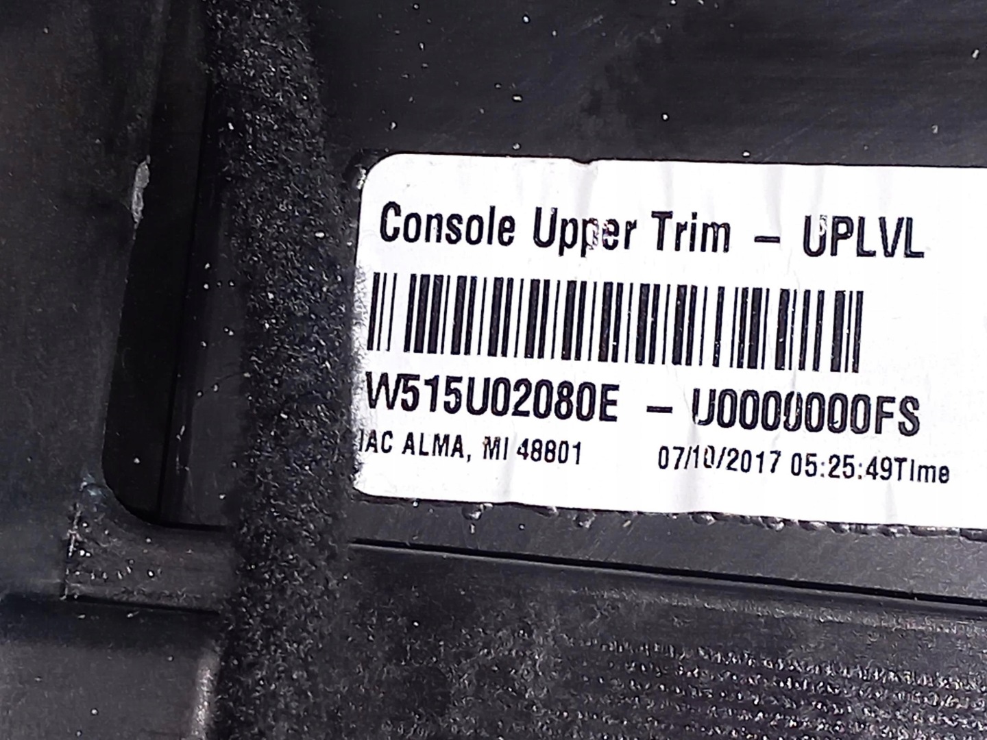 TUNEL central armrest CHEVROLER CAMARO SS 84162497