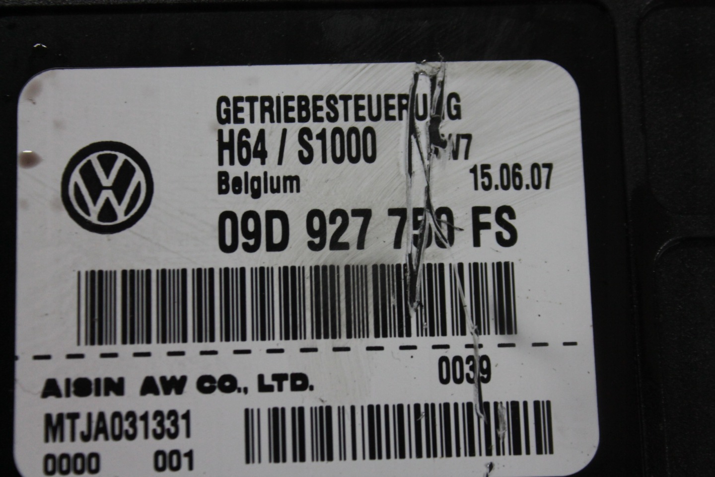 module control unit gearboxes 04D927750FS AUDI Q7 4L 05