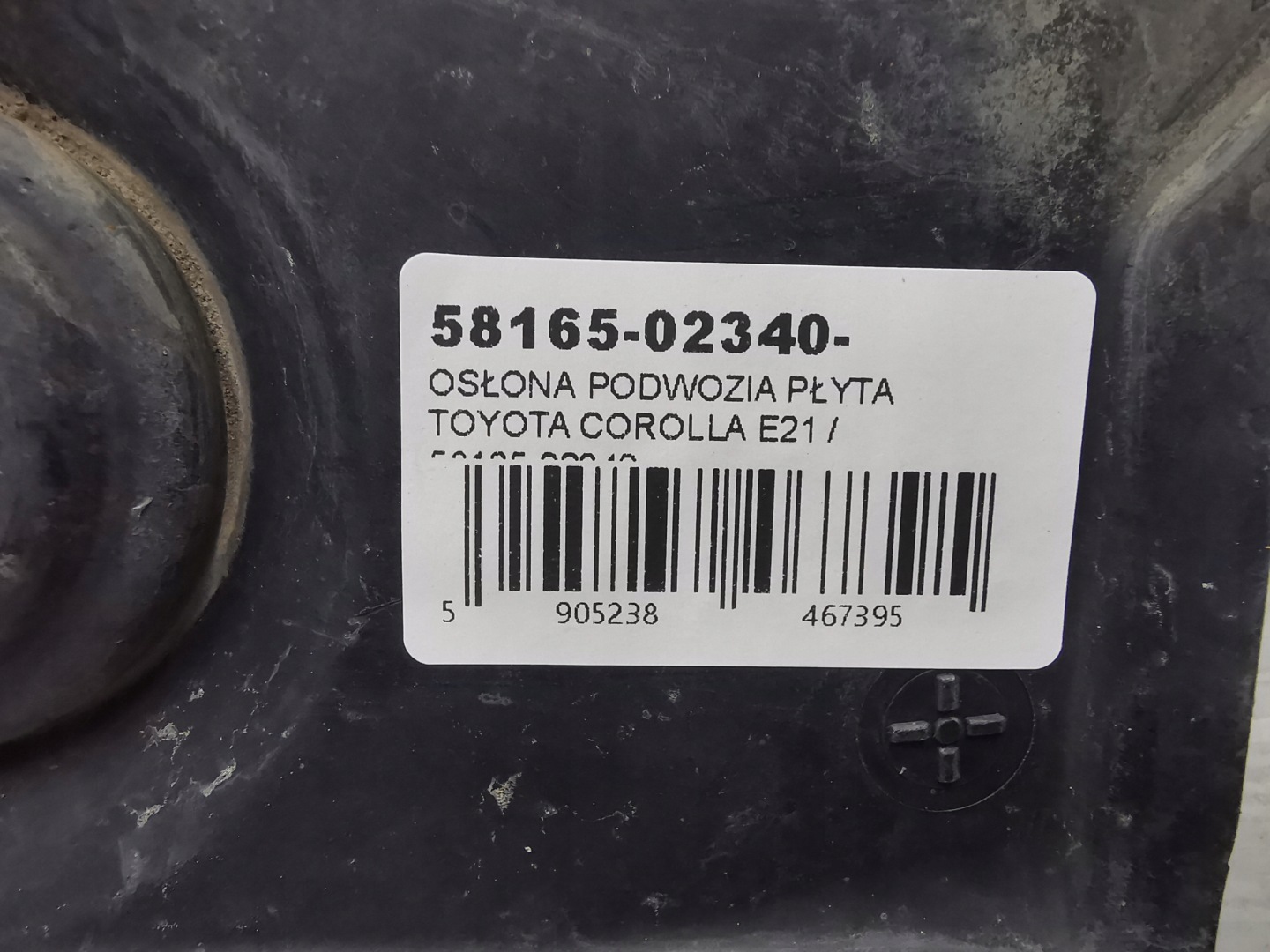 blende abdeckung unterfahrschutz abdeckung TOYOTA COROLLA E21 / 58165-02340